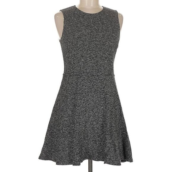 Theory Tillora Gray Mod Knit Fit & Flare Dress - Picture 3 of 7